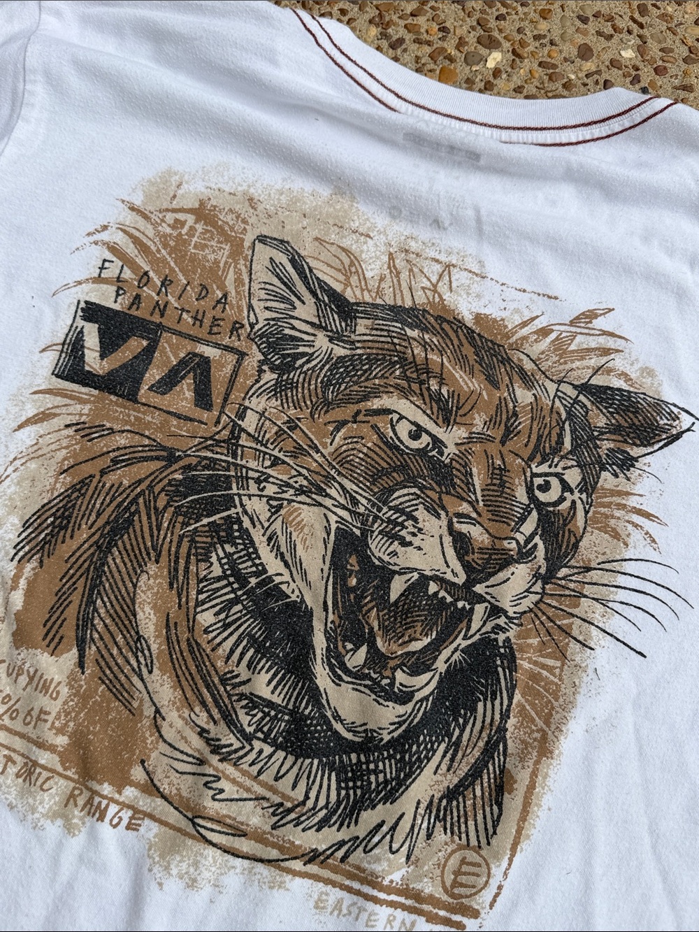 2 RVCA Short Sleeve Tshirts in Charcoal and White ~ Large ~ Florida Panthers - Picture 15 of 16